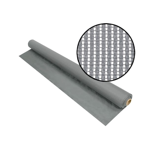 Phifer Vinylcoated Fiberglass Exterior Sun Control Screening, 48 x 100', Silver Gray, 57x16 Mesh, One Roll 3003583 - main